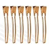 Finger Wave Hair Clips for Hold Finger Waves in Place to Help Set the Style.Finger Wave Hairstyles Clamps for All Lengths of Hair Aluminum Metal Duckbill Hair Clips (Gold)