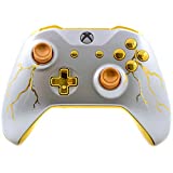 "Gold Thunder" UN-MODDED Custom Controller compatible with Xbox One S/X Unique Design (with 3.5 jack)