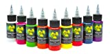 Nuclear UV Invisible Tattoo Ink Set - UV Fallout Millenium Moms - 1oz 9 Bottles