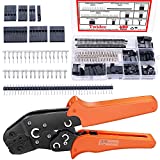 Twidec/Wire Terminal Crimping Pliers Dupont Crimping Tools And 600PCS 2.54mm dupont connector kit 1/2/3/4/5/6/7 Pin Housing Connector With 2.54 Male and Female Dupont Terminals Connectors