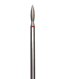 NashlyNails E-File Nail Drill bit for Manicure and Pedicure, Russian Electric File bits, Diamond, Flame (Drop) with a Rounded tip 023, Soft grit, Non Painful Efile