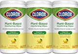 Clorox Plant-Based Disinfecting Wipes Lemon Zest 1/3x75ct ecom