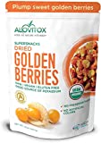 Alovitox Sun Dried Golden Berries|Raw, Fresh & USDA Organic |Gluten Free, Vegan |dried Cherries With Potassium, Iron, Dietary Fiber, Vitamin A & C | Healthy Snack for Eating, Smoothies and Salads 16oz