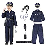 Twister.CK Police Costume for kids Halloween Police Officer Costume M 8-10.