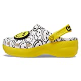 Crocs Zappos Print Lab: SmileyWorld Classic Platform Clog White/Multi 9 M