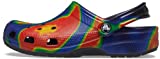 Crocs Unisex-Adult Classic Solar Rainbow Clogs, Black/Navy, 7 Women/5 Men