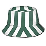 Staremeplz Green Stripes Uncle Hat Fisherman's Hat Cute Uncle Hat-Bucket Hat Unisex Sun Protectio(, Black