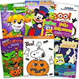 Disney Sesame Street Halloween Coloring Books Super Set Kids Toddlers -- 6 Books Featuring Disney Mickey Mouse, Elmo and More