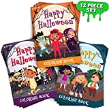 Halloween Coloring Book for Kids - 12 Piece Bulk Set - Kids Halloween Goodie Bag Fillers for Trick Or Treat Bags Halloween Baggies - Halloween Favors Activity Books for Kids Spooky Basket Items