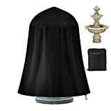 Fountain Cover for Winter Waterproof COOSOO Dustproof Bird Bath Cover with Elastic Locking Drawstring for Outdoor Garden Fountain Statue Weather Resistant