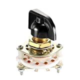 uxcell 1P6T 1 Pole 6 Position Selectable 1Deck Band Selector Rotary Switch with Plastic Knob