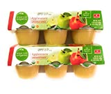 2 Packages Simple Truth Organic Applesauce Unsweetened 4 Ounce Cups For Snacks, Lunch and Games. (6 Cups Per Packages Total of 12 Cups)