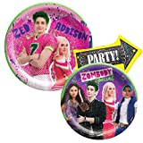 Zombies 3 Party Supplies Tableware Dinner and Dessert Plate Bundle with Party Arrow Mylar Foil Balloon
