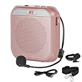 Voice Amplifier Microphone Headset,2200 mAh Rechargeable Voice Amplifier Portable for Teachers,Training,Meeting,Tour Guide,Yoga,Fitness,Classroom etc (Rose Gold)