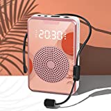 Marway Portable Voice Amplifier for Teachers with Microphone Headset,4500mAh Rechargeable Personal Speaker for Training,Tour Guide,Fitness,Classroom etc Christmas Teacher's Day Gifts (Rose Gold)
