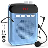 Voice Amplifier Microphone Headset Rechargeable Portable PA System LED Display Waistband,TF Card/AUX,20W Personal Speaker for Teachers, Classroom, Tour Guides, Meetings