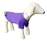 Lovelonglong 2019 Pet Clothing Dog Costumes Basic Blank T-Shirt Tee Shirts for Small Dogs Purple M