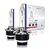Sinoparcel D2S HID Bulbs - 8000K 35W Xenon Replacement High Low Beam Headlights Bulb -2Yr WTY- Pack of 2