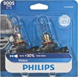 Philips Automotive Lighting 9005 Vision Upgrade Headlight Bulb with up to 30% More Vision (9005PRB2), 2 Count