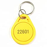 100pcs Thin 26 Bit Proximity Key Fobs Weigand Prox Keyfobs Compatable with ISOProx 1386 1326 H10301 Format Readers. Works with The vast Majority of Access Control Systems(Yellow)