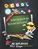 12th Grade All Subjects 180 Days Workbook: Grade 12 All In One Homeschool Curriculum: Math, Grammar, Science, History, Social Studies, Reading, Life ... Transcript and End-of-Year Elevation Form