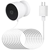Power Cable Compatible with Google Nest Cam (Battery), 30Ft/9.1m Weatherproof Outdoor Cable Continuously Charging Your Nest Camera (White)