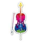 Cello Colorful - 3" Vinyl Sticker - for Car Laptop Water Bottle Phone - Waterproof Decal