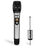 Portable UHF Wireless Microphone System - Professional Battery Operated Handheld Dynamic Unidirectional Cordless Microphone Transmitter Set w/Adapter Receiver, for PA Karaoke DJ Party - Pyle PDWMU105