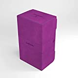 Stronghold 200+ Convertible Deck Box | Double-Sleeved Card Storage | Card Game Protector | Nexofyber Surface | Holds up to 200 Cards | Purple Color | Made by Gamegenic