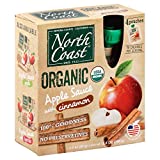 North Coast Organic Apple Sauce with Cinnamon 4ct Pouches (Pack of 6)