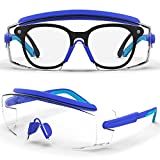 Protective Glasses, Anti Fog Safety Glasses With Adjustable Frame And Temples,Fit Well Over Eyeglasses,Scratch Resistant Lenses And Side Shields Protection