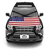 American Hood Flag - 63"x47" (120x160cm) Patriotic American USA Flag for Car Hood Cover - Premium Sublimation Print Car Hood Flag + Triangle Fasteners