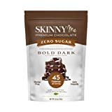 SKINNYMe Bold Dark Chocolate Squares - Gluten-Free, Sugar-Free, Keto-Friendly, Stevia-Sweetened Chocolate (30 Count)