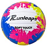 Beach Volleyball Official Size 5 - Runleaps Soft Waterproof Volleyball Sand Sports PU Ball for Indoor, Outdoor, Pool, Gym, Training