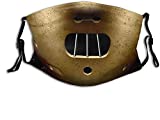 Hannibal Lecter Adults Fashion Washable Dust and Windproof Mask Reusable Face Cover Adjustable Ear Straps Black