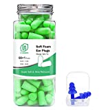 Ultra Soft Green Foam Earplugs 60 Pairs, 38dB SNR Noise Reduction Ear Plugs for Sleeping, Snoring, Work, Travel, Shooting and All Loud Events, Lysian