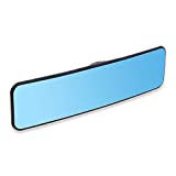 SkycropHD Anti Glare Rear View Mirror for Car, Clip on Wide Angle Panoramic Rearview Mirror Eliminate Blind Spots  Convex, Blue