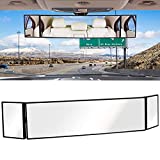 Rear View Mirror,LECAMEBOR Wide Angle 15.2"L x 3.15" H Large HD Tri-Fold Panoramic Car Rear view Mirror(Suitable for Most Cars)