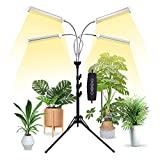 Grow Lights for Indoor Plants,Lxyoug Full Spectrum with 60" Extendable Tripod Stand,420 LEDs 200W Auto On/Off Timing Function Four-Heads Floor Plant Grow Light for Various Plants