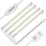 LED Plant Grow Light Strips Full Spectrum Grow Lights for Indoor Plants with Auto On/ Off 3/6/12H Timer, 5 Dimmable Levels 192 LEDs Sunlike Grow Lamp for Hydroponics Succulent,Waterproof 4 Pack