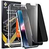 [2 Pack] EGV Privacy Screen Protector for iPhone 14/iPhone 13/13 Pro [6.1 Inch], Anti Spy Private Tempered Glass Film, [Auto Alignment Kit][9H Hardness] Bubble Free Case Friendly, Easy Installation