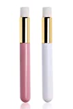 Penta Angel Lash Shampoo Brushes 2Pcs White Pink Eyelash Extension Nose Pore Blackhead Facial Deep Cleaning Washing Brush Tools for Women Girls