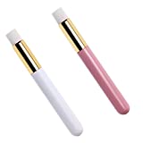Ruwado 2 Pcs Eyelash Cleaning Brushes Extension Makeup Deep Cleaning Cosmetic Peel Off Blackhead Removal Tool for Nose Eyelash Extensions Lash Shampoo Cleanser
