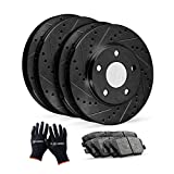 R1 Concepts Front Rear Brakes and Rotors Kit |Front Rear Brake Pads| Brake Rotors and Pads| Ceramic Brake Pads and Rotors - CBC.63066.02