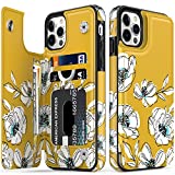 LETO iPhone 14 Pro Max Case,Flip Folio Leather Wallet Case Cover with Fashion Designs for Girls Women,Card Slots Kickstand Protective Phone Case for iPhone 14 Pro Max 6.7" Tiny White Florals