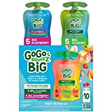 GoGo BIG squeeZ Playful Pear & Spunky Strawberry, 4.2 oz. (10 Pouches) - Bigger, Tasty Kids Snacks Made from Pears and Strawberries - Gluten Free Snacks - Nut & Dairy Free - Vegan Snack (Cap May Vary)