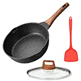 ESLITE LIFE 3 Quart/9.5 Inch Saute Pan with Lid Nonstick Deep Skillet Frying Pan Jumbo Cooker Induction Compatible, PFOA & PTFEs Free