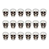 Toddmomy 18Pcs Plastic Skull Heads Plastic Skulls Mini Spooky Skeleton Decors Prank Props Skull Heads for Cosplay Party Halloween Haunted Plastic Skull Decoration House Plastic Halloween Skulls