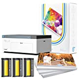 Liene 4x6'' Photo Printer, Photo Printer (100 Sheets), Full-Color Photo, Portable Instant Photo Printer for iPhone, Thermal Dye Sublimation, Wi-Fi Picture Printer w/ 100 Sheets Paper & 3 Cartridges