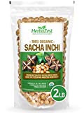 HerbaZest Sacha Inchi Seeds Organic - Premium Nutritious Superfood - Complete Protein, Fiber & Omega Packed - Vegan, Gluten Free & USDA Certified - 2 LB